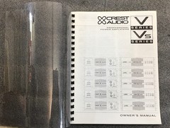 Crest Audio Professional Power Amplifiers Owner’s Manual V Series, Vs Series