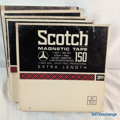 5 Tape Lot Scotch 150 200 290 Magnetic Recordable 7″ Reels Unknown Recordings