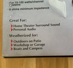 New—KLH 990A-W 100Watt All Purpose Speakers Antique White Indoor Outdoor