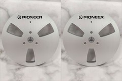 New One Pair Pioneer Silver 7” Tape Reel Light Metal Aluminum Take Up Reel