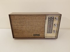 Vtg. General Electric Musaphonic AM/FM Tube Radio Model T-215A Nutmeg/Brown NICE