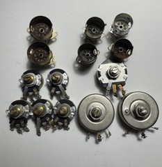 ⚡️Vintage CTS Pots 250K 50K 1K EBY 7 & 9 Pin Tube Sockets Amp Radio Parts Lot⚡️