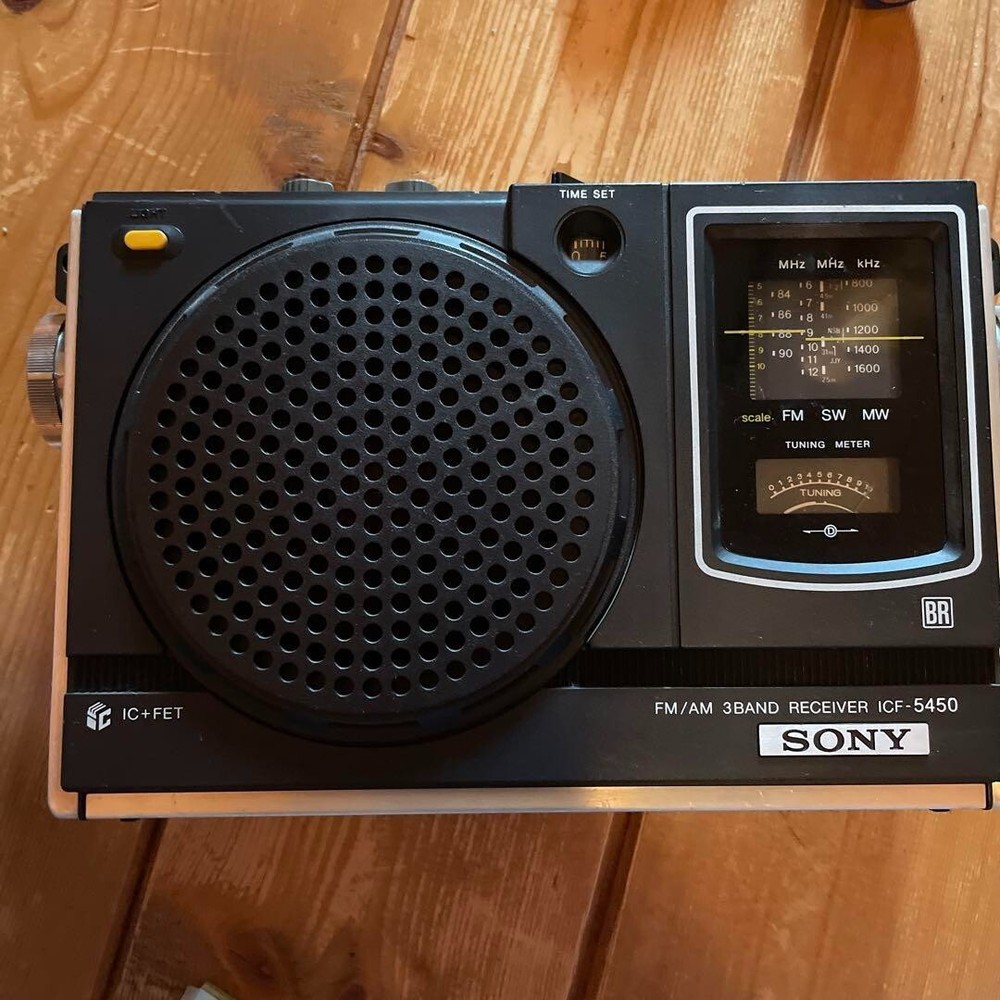 Sony ICF-5450 Vintage used FM/AM radio 3BAND Receive Confirmed Operati Used
