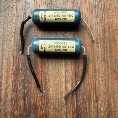 2x Ajax .047 @ 400v Blue Molded Capacitors for Fender – Magnatone NO LEAKS