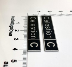 Celestion C Speaker Grill Badge Logo Emblem Aluminum Pair