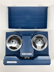 Attrait Blue Solid State Reel Dictation Machine w Mic FOR REPAIR CLEAN PARTS