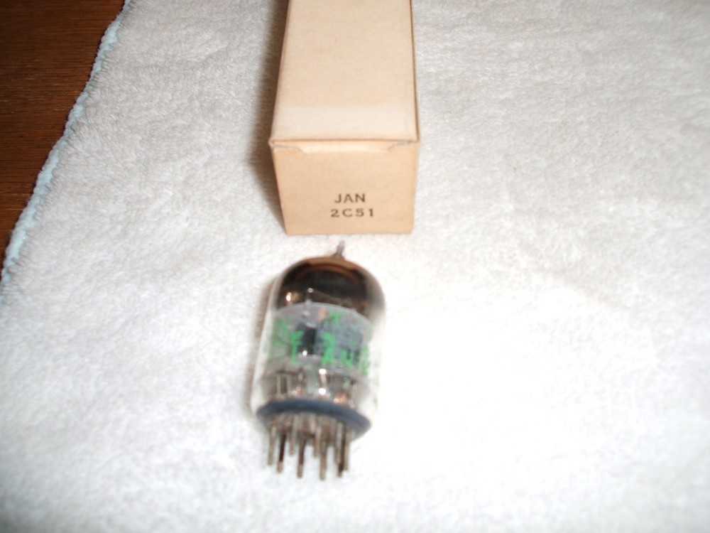 (1) Sylvania 2C51 Vintage Radio Audio VACUUM TUBE Hickok 539C Tested