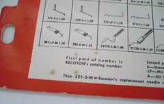1952 Recoton Replacement Needle Simplified Reference Guide