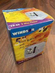 Windsor Portable 5″ Black And White TV / AM FM Radio VR-99