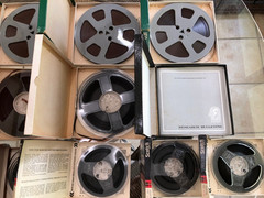 Lot of 13 Used Reel to Reel 7″ Tapes (7 total) & 5″ Tapes (6 total) Scotch, Sham