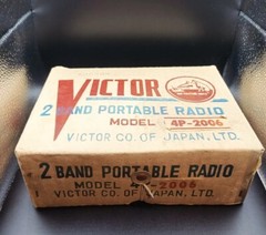 Very Rare Victor 2 Band 3 Way Portable Radio Model 4P-2006 ~ In Original Box HTF