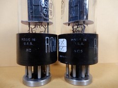 RCA 6SN7GTB Vacuum Tubes (2) Amplitrex Tested 76/88% and 103/96% Gm