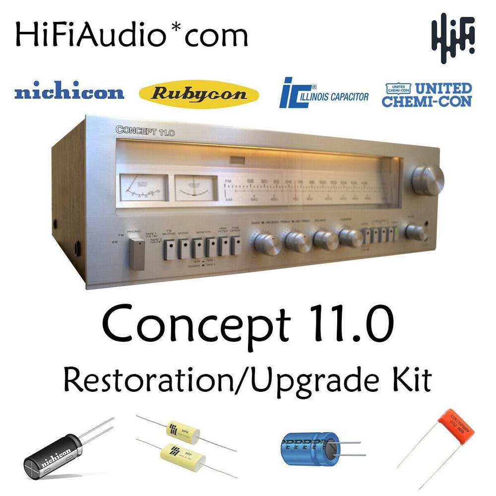 Concept 11.0 receiver rebuild restoration recap service kit repair capacitor