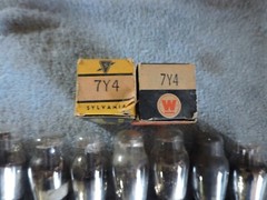 9 RCA Arcturus Westinghouse Slyvania etc Vacuum Tubes 7Y4 76 53 41