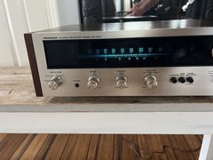 Vintage 1972 Pioneer SX-424 Silver Face Wood Cabinet Stereo Receiver