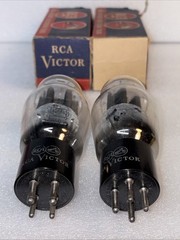 Pair RCA Victor 2A3 DD Getter Vacuum Tubes Amplitrex Tested NOS NEW IN BOX