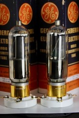 NOS GE VT-143 JAN-CG-805 TUBES MATCHED PAIR TROPHY 1940’s FOR CARY AUDIO CAD-805