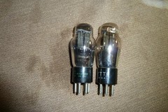 2 – 25Z5 Glass Amplifier Vacuum Tubes Item #314