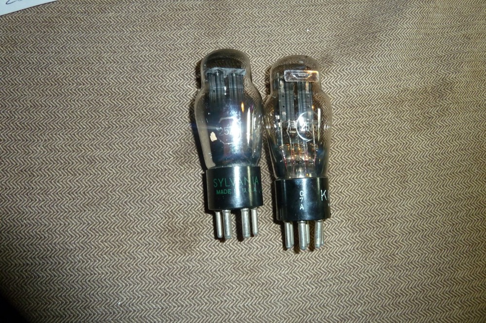 2 – 25Z5 Glass Amplifier Vacuum Tubes Item #314