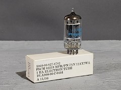 One New Old Stock vintage JAN Philips 12AX7WA tube packaged in 1987