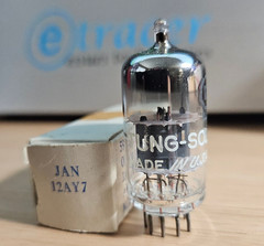 12AV7 JAN TUNG SOL VINTAGE AUDIO TUBE NOS (1963) *eTracer* #12C61