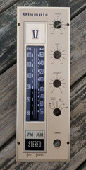 1963 OLYMPIC DUAL Model 1910 Metal Control Panel FACE-PLATE, DIAL GLASS & BADGE