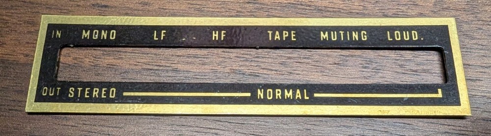 McIntosh MX-112 & mx-114 Preamplifier Decal Bezel. Works but read for 113 & 115