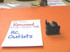 📈KENWOOD E08-0225-05 AC OUTLET REAR PANEL KR-4070 RECEIVER