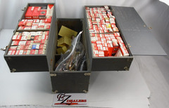 Assorted Vintage Radio TV Vacuum Tubes in Toolbox RCA GE Mixed Lot Aprox. 170 pc