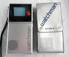 Sony Watchman FD-20A Black & White TV w/ Case