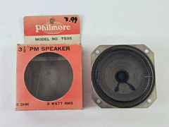 Vintage Philmore TS35 Square 3.5″ Replacement PM Speaker 8 Ohm 2 Watts