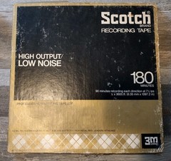 Scotch High Output Low Noise Recording Tape 180 Minutes 7.5 IPS 1/4 x 3600ft USA