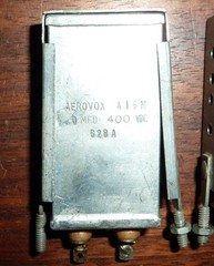 4 Aerovox Oil Capacitors 1.0uf @ 400VDC w/ Mounts