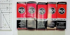 Lot 5 RCA Vintage Electron Tube Boxes NOS #303