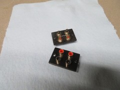Marantz 2325 RCA Phono/Aux plate replacement. NEW 3D printed part. Red & Black