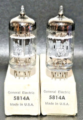 Matched Pair GE 5814A Vacuum Tubes Tested NOS On Calibrated TV – 7
