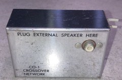 Vintage External Speaker Crossover Network Module CO-1 Plug In Audio USA RARE