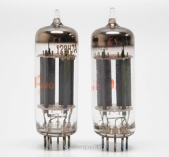 2X – RCA – Sylvania 12BH7A Vacuum Tubes / Long Gray Plates – O Getters — KT1