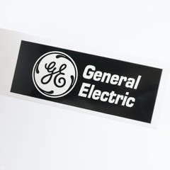GE logo badge 3D Sticker Decal waterproof 108mm(4.25″)X40mm(1.57″)BLACK