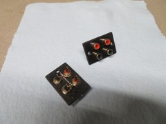 Marantz 2325 RCA Phono/Aux plate replacement. NEW 3D printed part. Red & Black