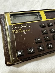 Vintage Pierre Cardin Series 48 Solar Calculator Casio Case Tested Working VTG