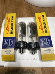 Pair Philips Miniwatt 6AU4GTA Vscuum Tubes Aus Made NOS
