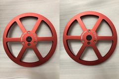 New One Pair Pioneer Red 7” Tape Reel Light Metal Aluminum Take Up Reel