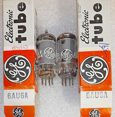 Matched Pair 6AU6A GE NOS Vacuum, Tubes Triplett Tested – will combine shipping