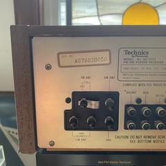 Vintage Technics SA-5170 Receiver AM/FM Stereo Silver Wood Cabinet WORKING NICE!