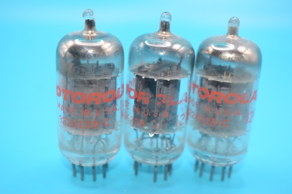 Superb Trio – Motorola by Tung Sol 12AX7A Vintage Audio Tubes – TV7 Tested+++
