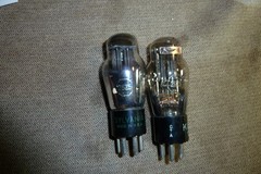 2 – 25Z5 Glass Amplifier Vacuum Tubes Item #314