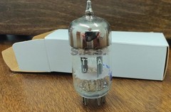 6201 12AT7WA ECC81 E81CC TUBE – GE JG-12AT7WA 1490 – 3-MICA TOP HALO – TESTED!