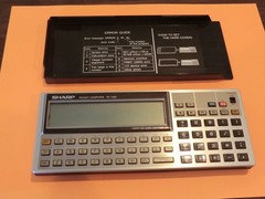 VINTAGE Sharp PC-1350 BASIC Pocket Computer w/8K RAM Card