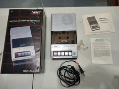 VERIT PORTABLE CASSETTE RECORDER MODEL #773, INSTRUCTIONS, Vintage